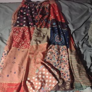 Bohemian Patchwork Maxi Skirt